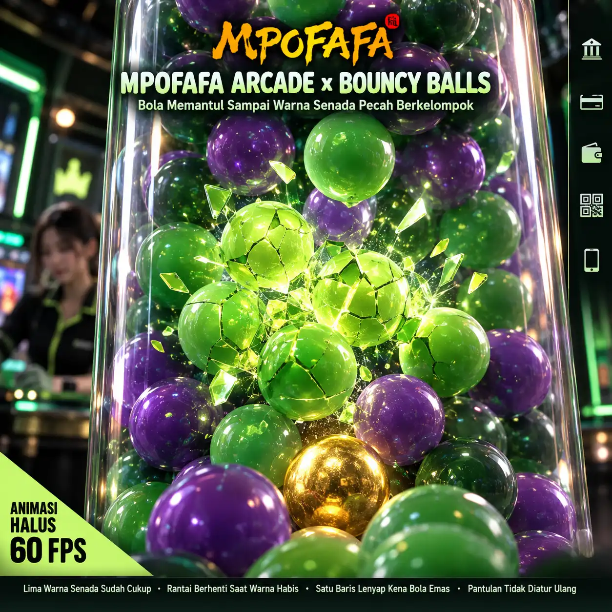 MPOFAFA Arcade Bouncy Balls